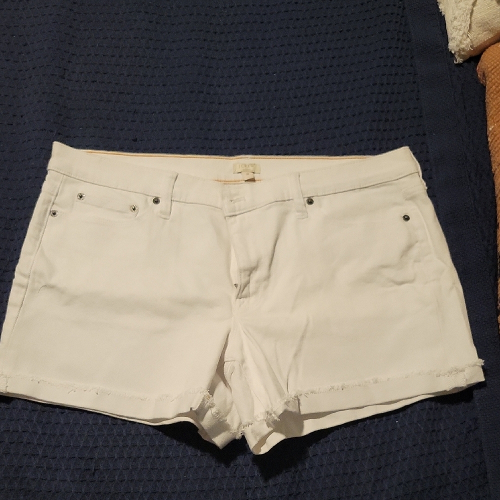 J. Crew White Jean Shorts